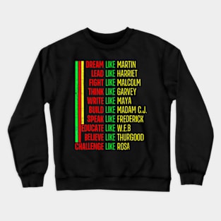 Black History Pride Martin Black Afro African Crewneck Sweatshirt